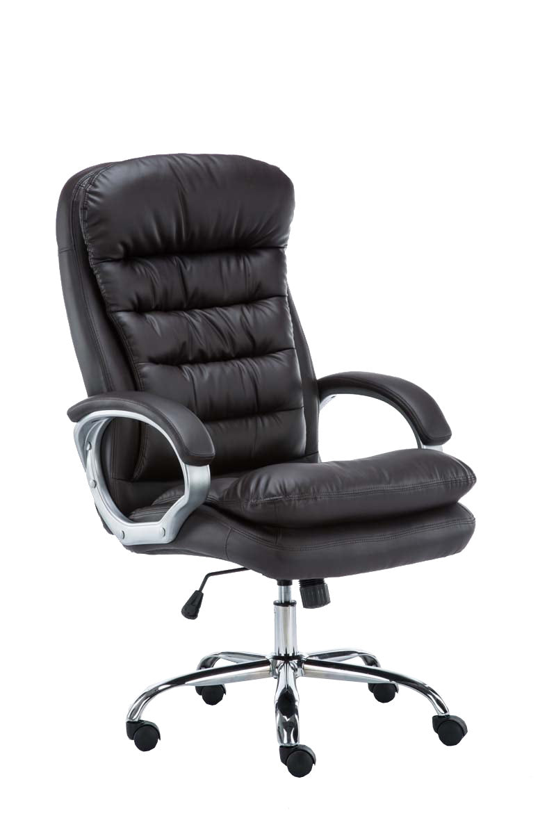 XXL Bureaustoel - Comfortabele Kantoorstoel, Ergonomisch Design & Hoogwaardige Kunstleerafwerking Kleur bruin