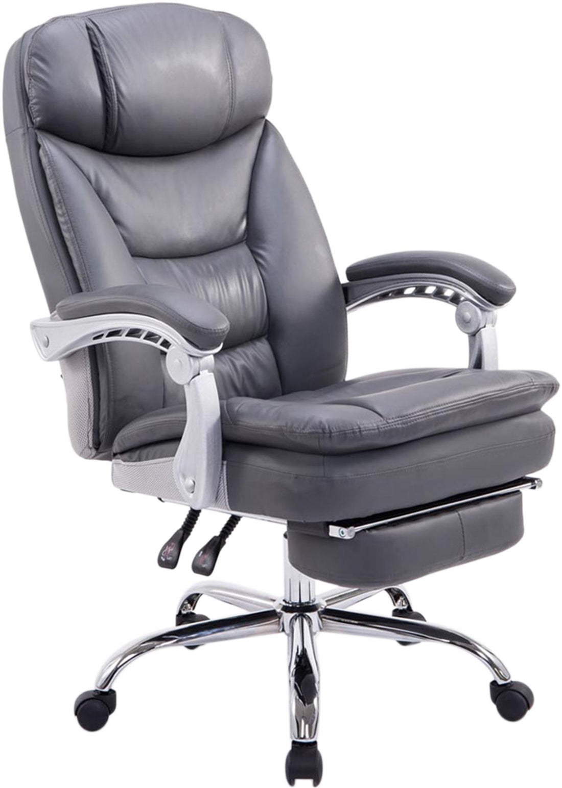 Ergonomische XL Directiestoel - Comfortabele Kantoorstoel - Met Verstelbare Voetensteun Kleur crème