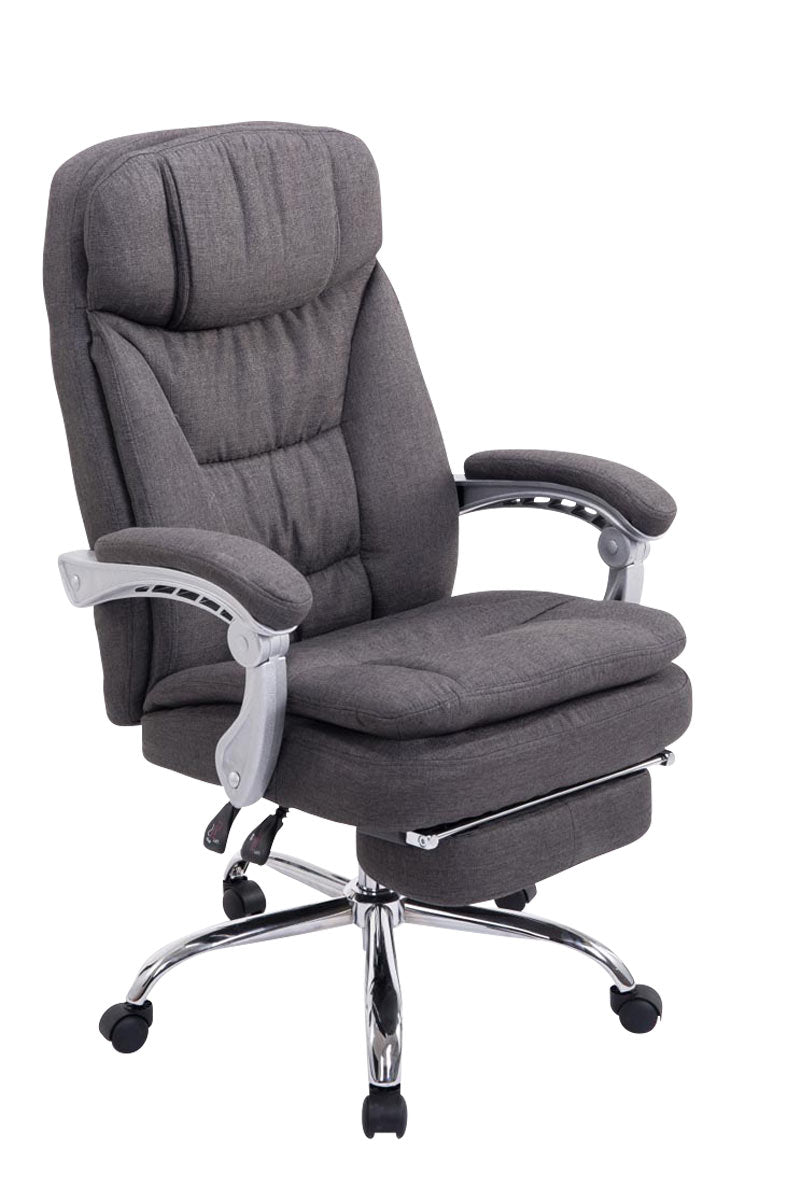 Ergonomische Bureaustoel XL - Comfortabel - Traploos Verstelbaar - Polyester Bekleding Kleur donkergrijs