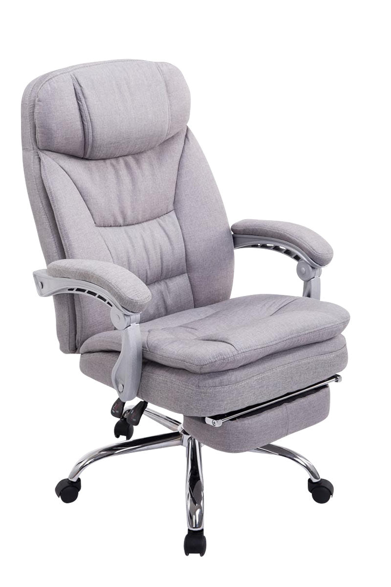 Ergonomische Bureaustoel XL - Comfortabel - Traploos Verstelbaar - Polyester Bekleding Kleur donkergrijs