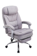 Ergonomische Bureaustoel XL - Comfortabel - Traploos Verstelbaar - Polyester Bekleding Kleur grijs