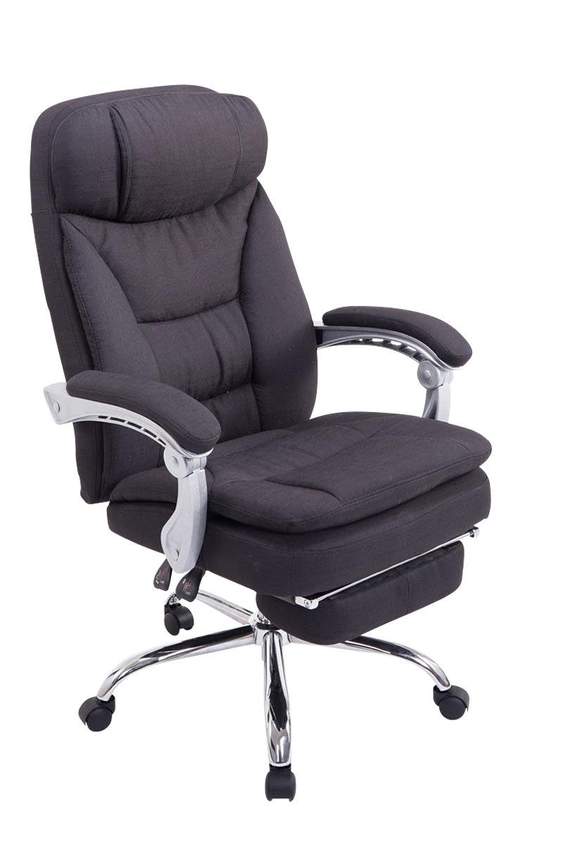 Ergonomische Bureaustoel XL - Comfortabel - Traploos Verstelbaar - Polyester Bekleding Kleur zwart