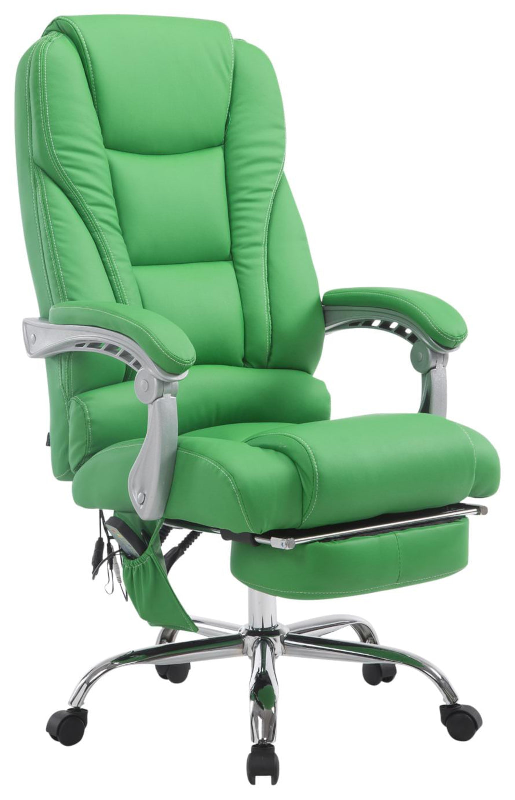 Bureaustoel met Massage - Ergonomische Stoel, Ontspanning, Hoogwaardig Kunstleder Kleur groen
