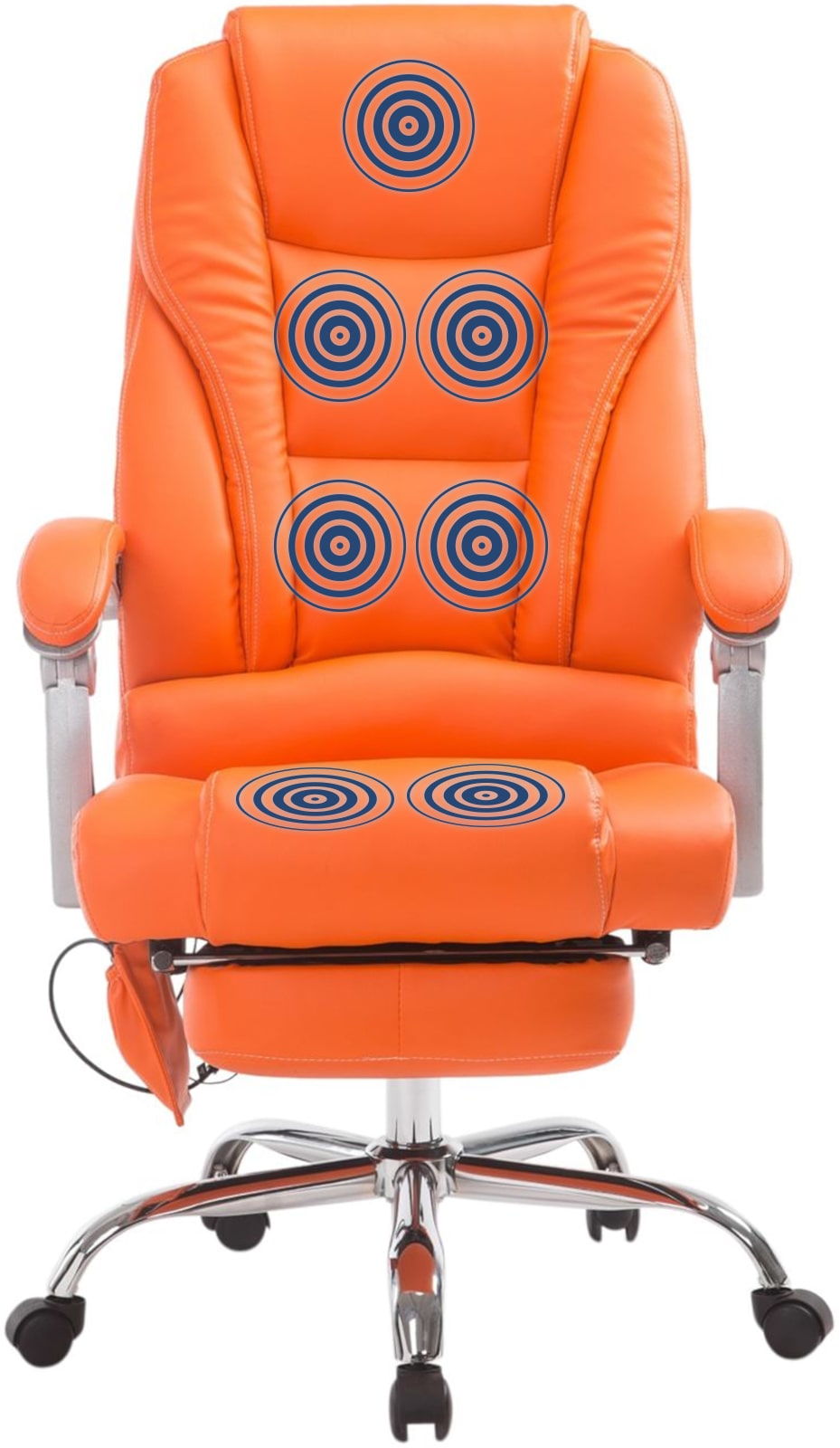 Massage Bureaustoel - Ergonomische Kantoorstoel - Ultiem Comfort & Ontspanning Kleur oranje