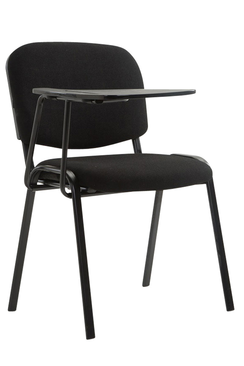 Klapstoel met Tafel - Vouwstoel - Gewatteerd Zitcomfort, Praktische Penuitsparing Kleur zwart