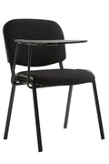 Klapstoel met Tafel - Vouwstoel - Gewatteerd Zitcomfort, Praktische Penuitsparing Kleur zwart