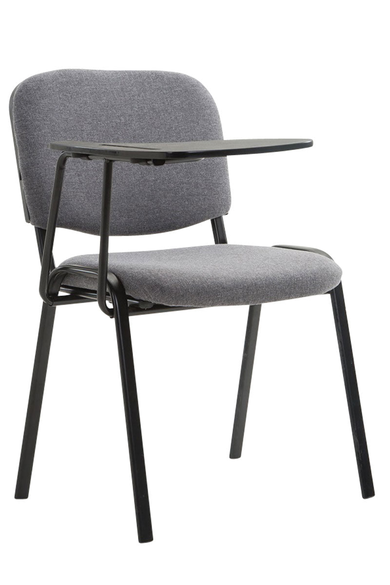 Klapstoel met Tafel - Vouwstoel - Gewatteerd Zitcomfort, Praktische Penuitsparing Kleur zwart