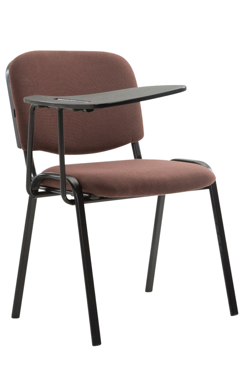 Klapstoel met Tafel - Vouwstoel - Gewatteerd Zitcomfort, Praktische Penuitsparing Kleur bruin
