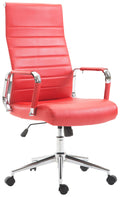 Exclusieve Bureaustoel - Kantoorstoel - Ergonomisch Comfort & Schommelmechanisme Kleur rood