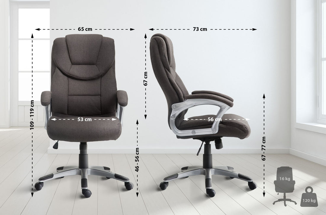 Ergonomische Bureaustoel - Kantoorstoel - Verstelbare Ergonomie voor Ultiem Comfort Kleur donkergrijs