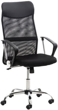 Bureaustoel - Kantoorstoel - Ademend Netstof - Ergonomisch Comfort Kleur zwart