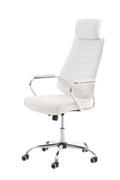 Directiestoel - Comfortabele Bureaustoel - Ademend Imitatieleer Kleur wit