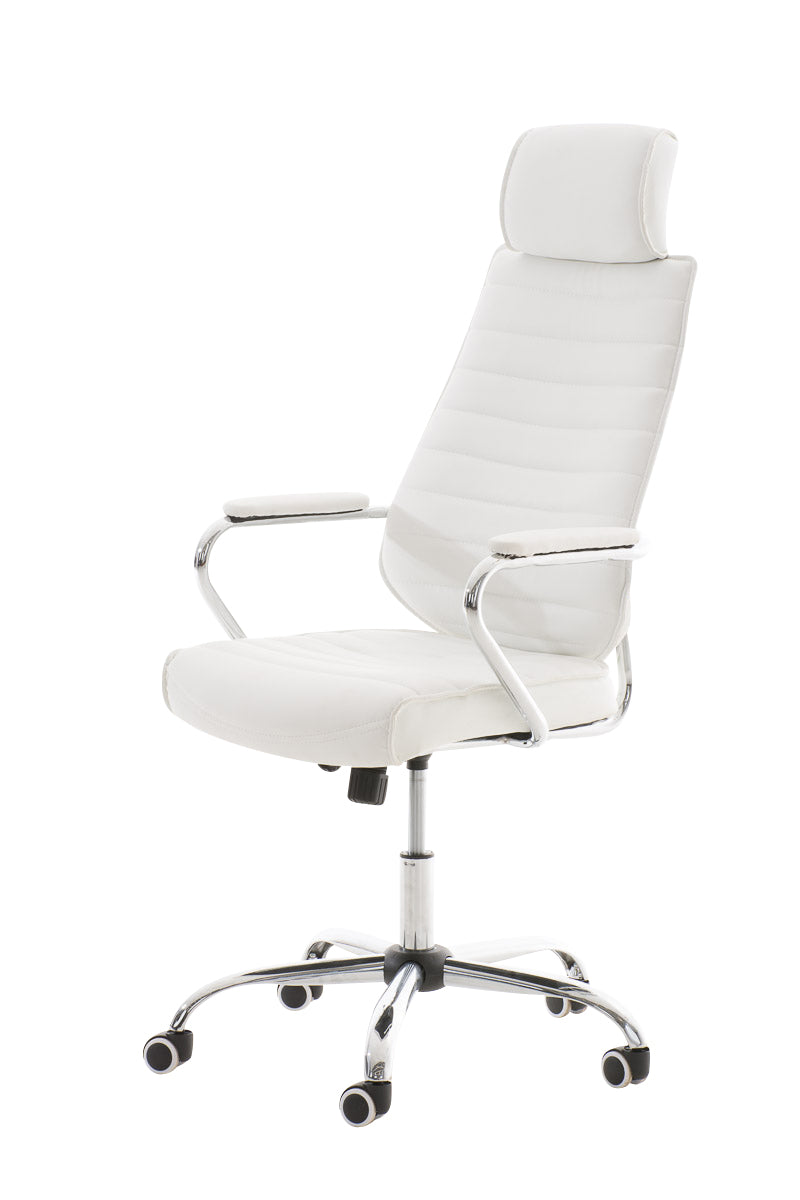 Directiestoel - Comfortabele Bureaustoel - Ademend Imitatieleer Kleur wit