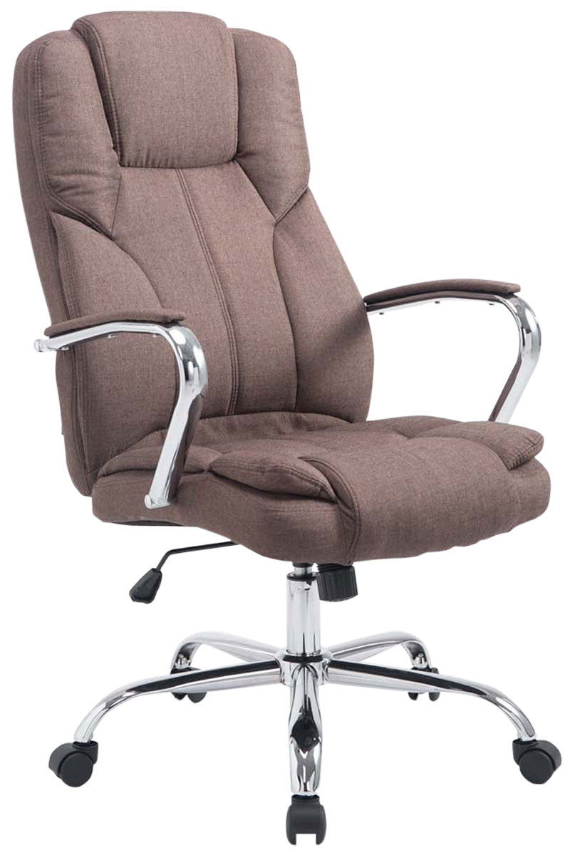 Bureaustoel Stof V2 - Directiestoel - Ergonomisch design, Geschikt tot 210 kg Kleur bruin