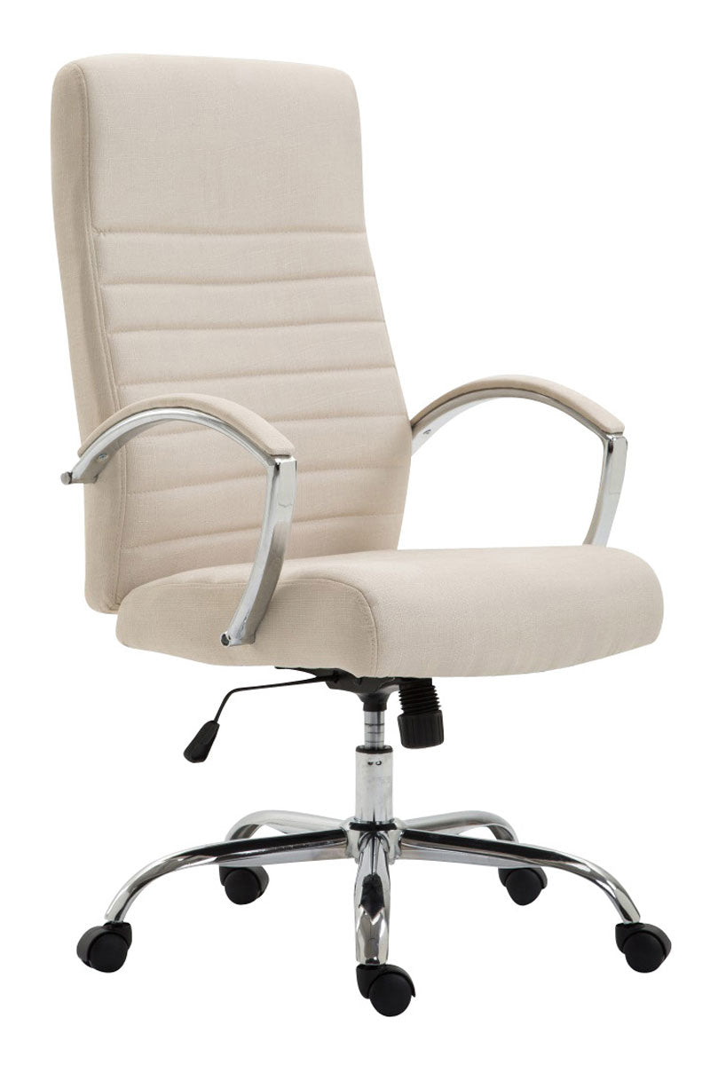 Ergonomische Bureaustoel XL - Comfortabele Zitting - Tot 136kg Draagvermogen Kleur crème