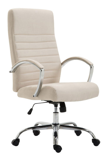 Ergonomische Bureaustoel XL - Comfortabele Zitting - Tot 136kg Draagvermogen Kleur crème