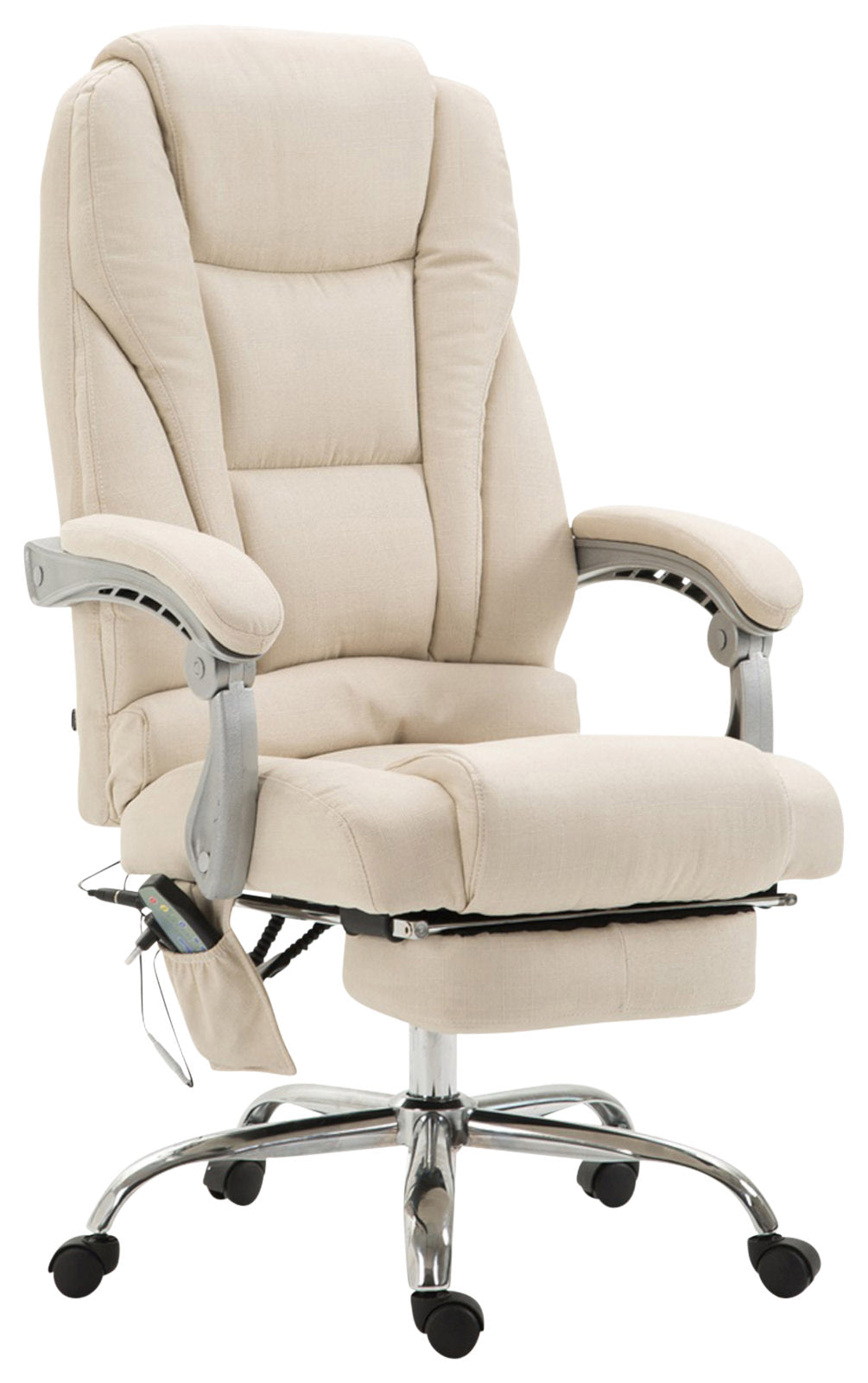 Ergonomische Massagestoel - Comfortabele Bureaustoel - Verstelbare Hoogte en Voetsteun Kleur bruin