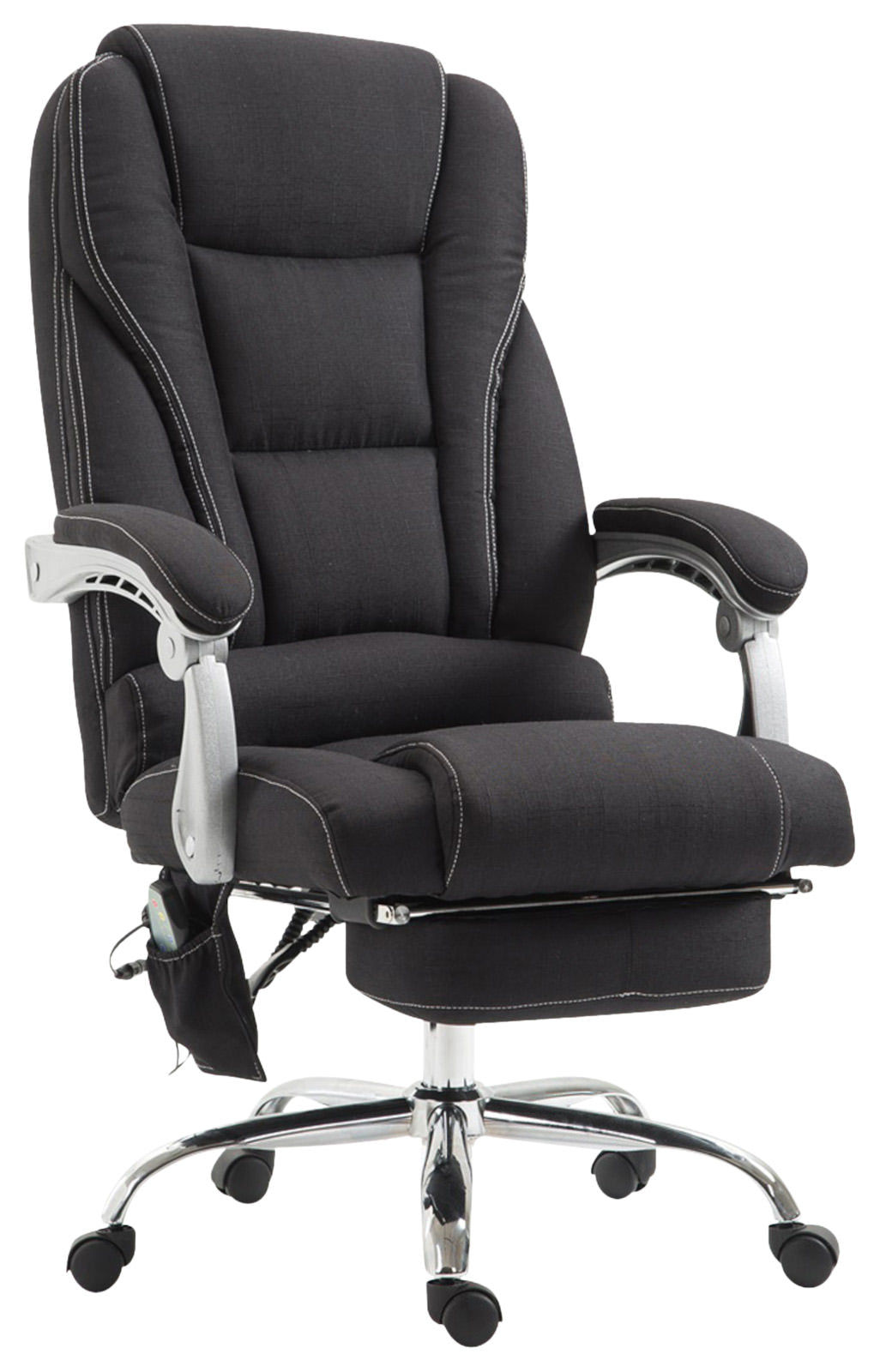 Ergonomische Massagestoel - Comfortabele Bureaustoel - Verstelbare Hoogte en Voetsteun Kleur zwart