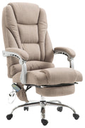 Ergonomische Massagestoel - Comfortabele Bureaustoel - Verstelbare Hoogte en Voetsteun Kleur taupe