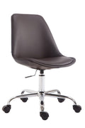 Bureaustoel van Kunstleer - Kantoorstoel - In Hoogte Verstelbaar en Ergonomisch Design Kleur bruin