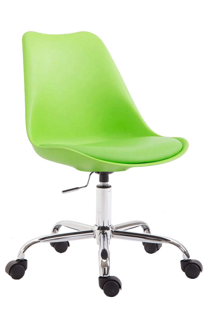 Bureaustoel Kunstleer - Ergonomische Zithoogte - Moderne Kunststof Design Kleur oranje