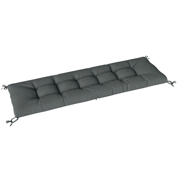 Paletkussen ligbed met banden | Kleur: Donkergrijs | Afmetingen: 65x198x13 cm
