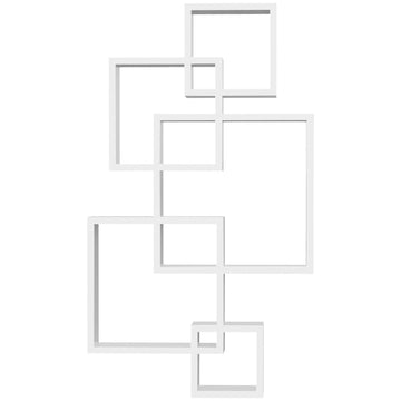 Wandplank met 9 vakken - Wit | Kleur: Wit | Afmetingen: 49.5x10.2x86 cm