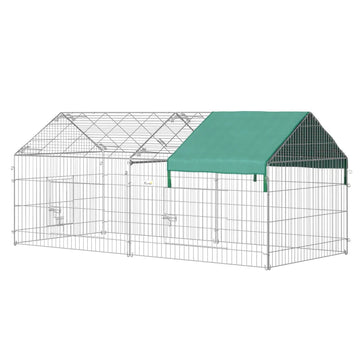 Kleine dierenren voor kippen en konijnen | Kleur: Groen | Afmetingen: 103x220x103 cm