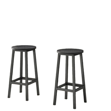 2 Barstoelen - Keukenkrukken - Duurzaam Metalen Frame - 32 cm D x 65 cm H