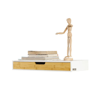 Wandlade - Zwevende plank met lade - Wandplank - Opbergrek