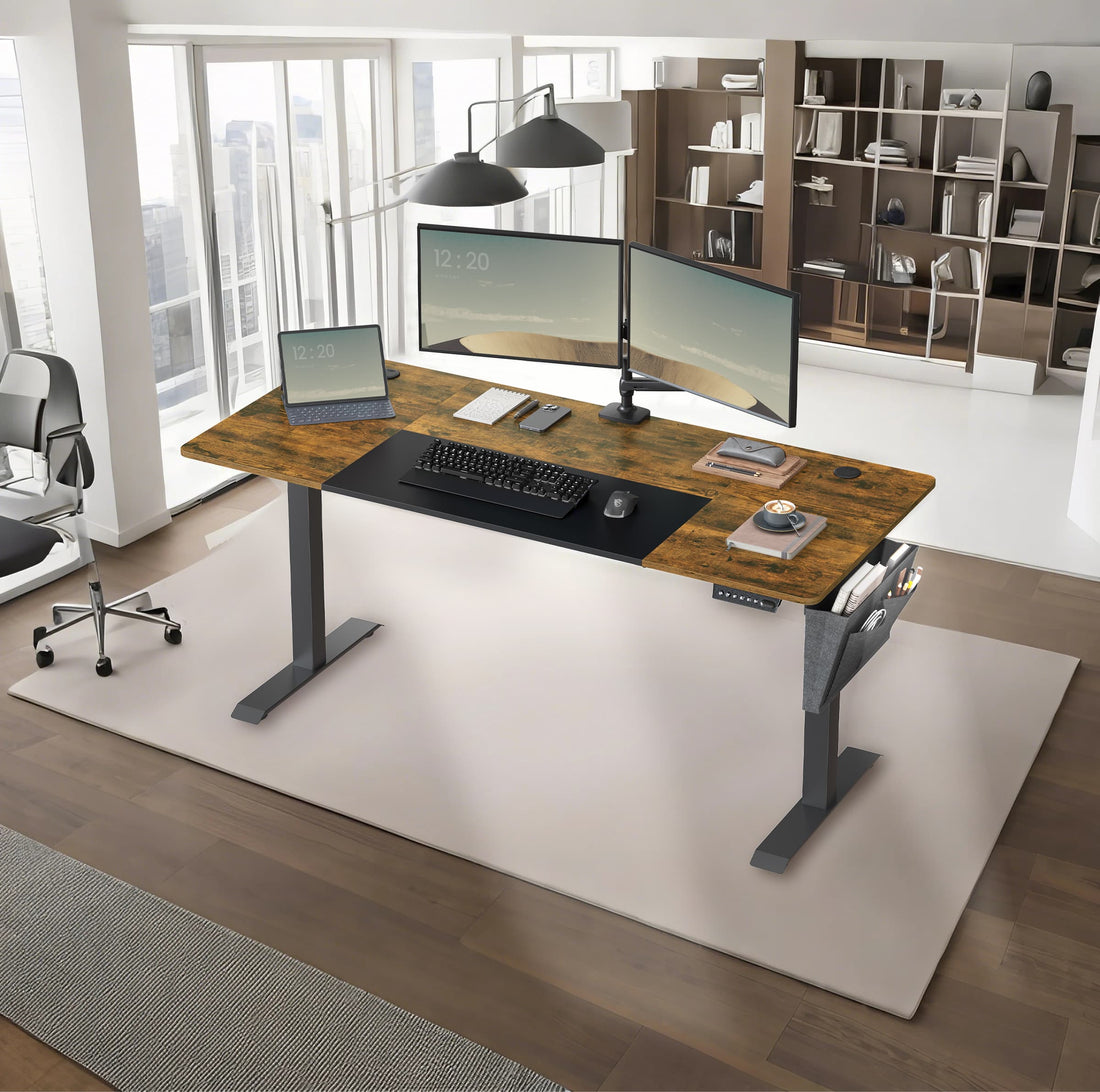 Höhenverstellbarer Schreibtisch - Sitz-Steh-Schreibtisch - elektrisch - ergonomisch - 70x160x72-120 cm