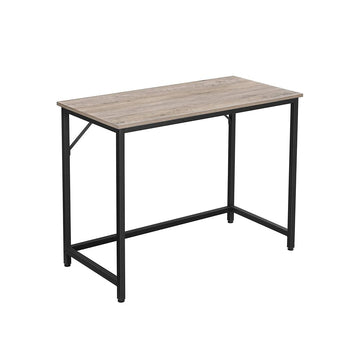 Bureau met metalen frame, greige-zwart, 100 x 50 x 75 cm