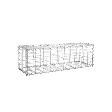 Schanskorf 100 x 30 x 30 cm - gegalvaniseerd staal - grijs/zilver
