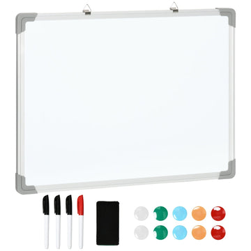 Magnetisch whiteboard met markers en magneten | Kleur: Wit | Afmetingen: 60x1.8x45 cm