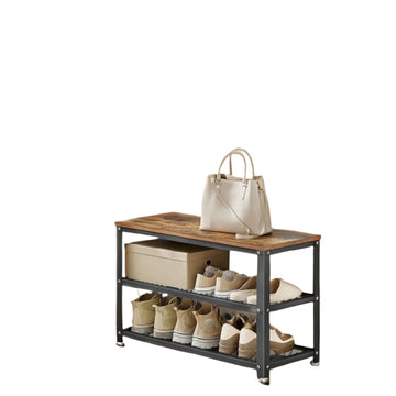Schoenenbank - Schoenenrek met raster - Ruimtebesparend - 73 x 45 x 30 cm