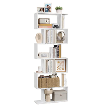 6-laags boekenkast - ruimteverdeler - ruimtebesparende opbergruimte - 70 x 24 x 190,5 cm
