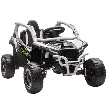 12V elektrische kinderauto UTV | Afstandsbediening | Kleur: Grijs, Zwart | Afmetingen: 64x100x56 cm
