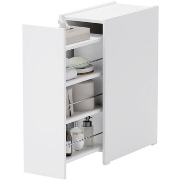 Smalle badkamerkast met diepe lade - Wit | Kleur: Wit | Afmetingen: 25x47x66.5 cm
