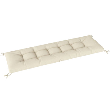 Palettenkussen voor ligstoel met banden | Kleur: Beige | Afmetingen: 198x65x13 cm