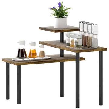 Draaibare magnetronstandaard, 3 niveaus | Kleur: Bruin, zwart | Afmetingen: 40x18x36.5 cm