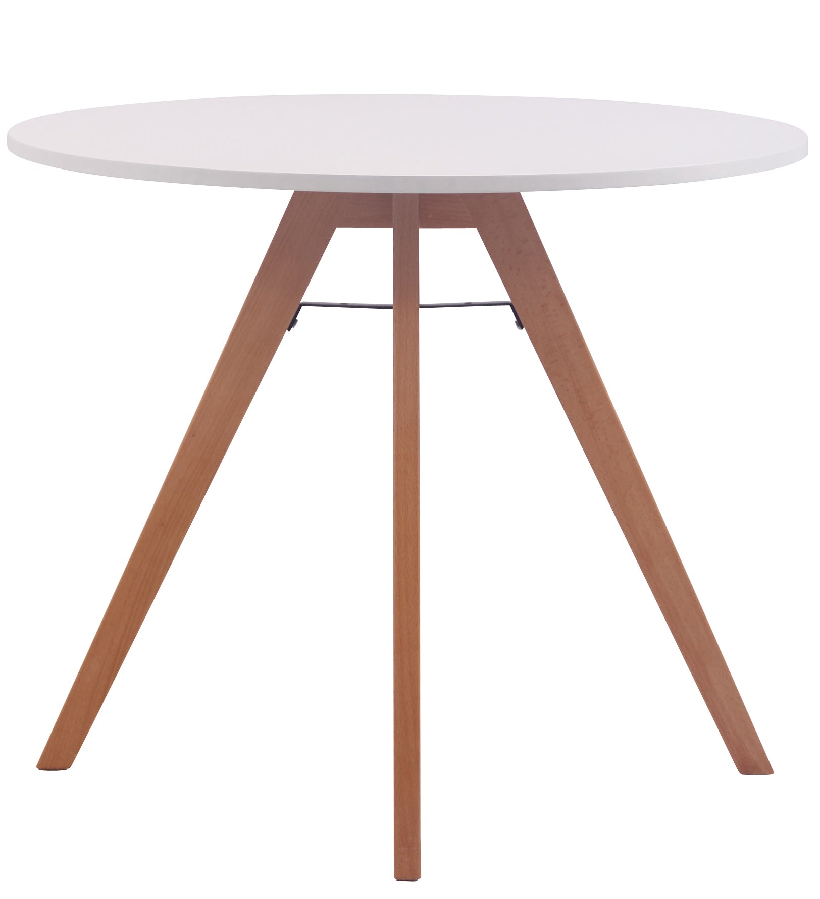 Ronde Keukentafel - Eettafel - MDF Blad, Vloervriendelijke Doppen Maat 90 cm