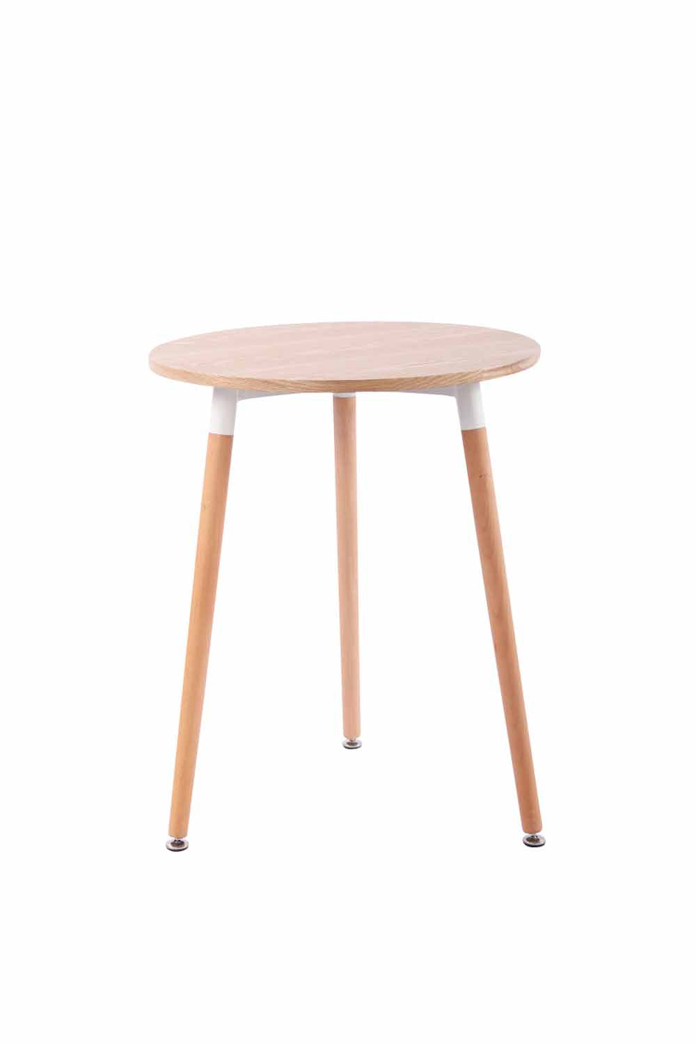 Moderne Ronde Eettafel - Keukentafel - Verstelbare Vloerbeschermers voor Stabiliteit Kleur natuur