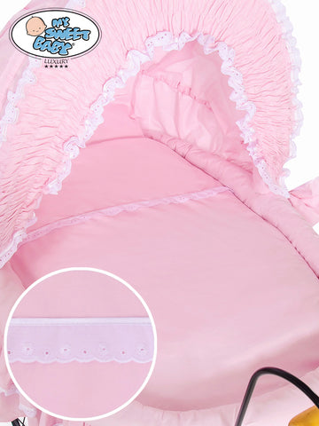 4-delige hoeslaken set voor wieg Victoria - babybedtextiel - zacht en huidvriendelijk katoen