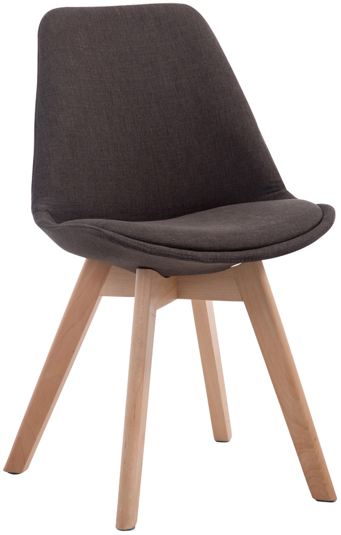 Eetkamerstoel Met Stoffen Bekleding - Bezoekersstoel - Comfortabel Zitten - Beukenhout Onderstel Kleur donkergrijs Onderstel Kleur natuur