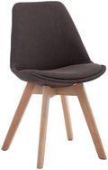 Eetkamerstoel Met Stoffen Bekleding - Bezoekersstoel - Comfortabel Zitten - Beukenhout Onderstel Kleur donkergrijs Onderstel Kleur natuur