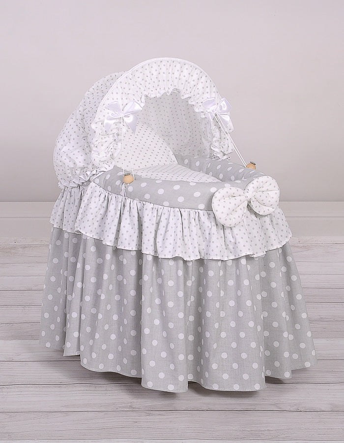 Wicker poppenwagen - rieten speelgoedwagen - handgemaakt & stabiel chassis