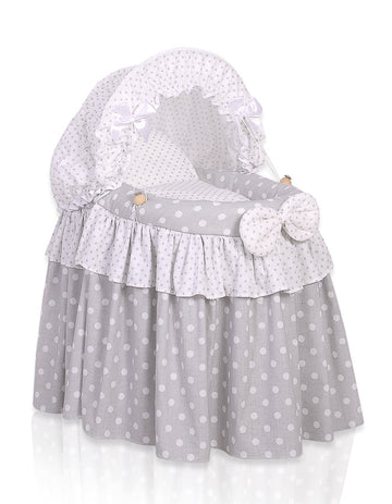 Wicker poppenwagen - rieten speelgoedwagen - handgemaakt & stabiel chassis