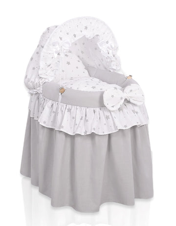 Wicker poppenwieg - rieten poppenwagen - handgemaakt en duurzaam chassis