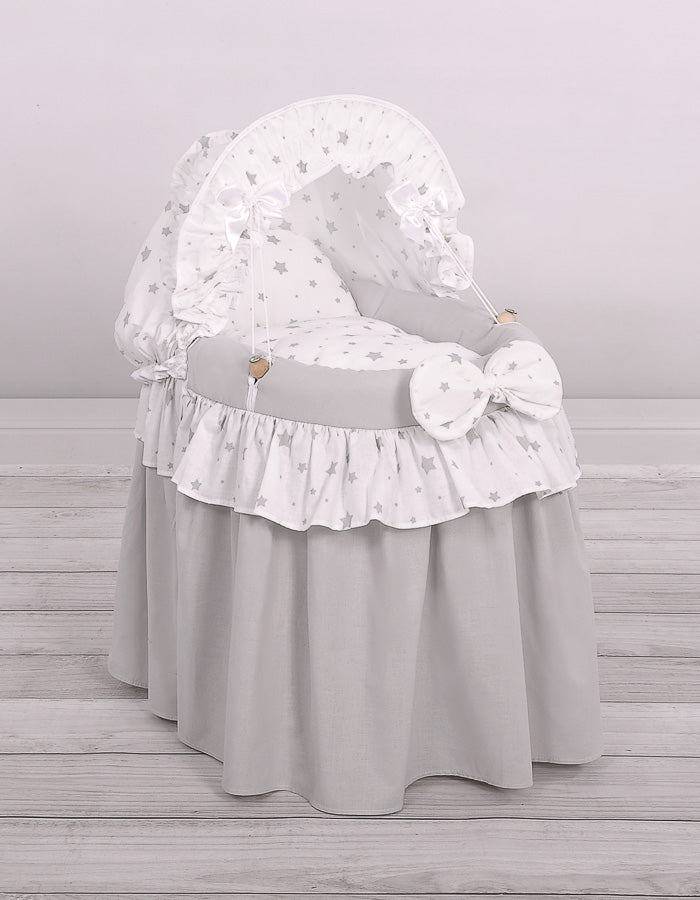 Wicker poppenwieg - rieten poppenwagen - handgemaakt en duurzaam chassis