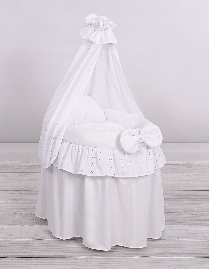 Wicker poppenwiege - poppenbedje - handgemaakt & wasbare bekleding voor extra comfort